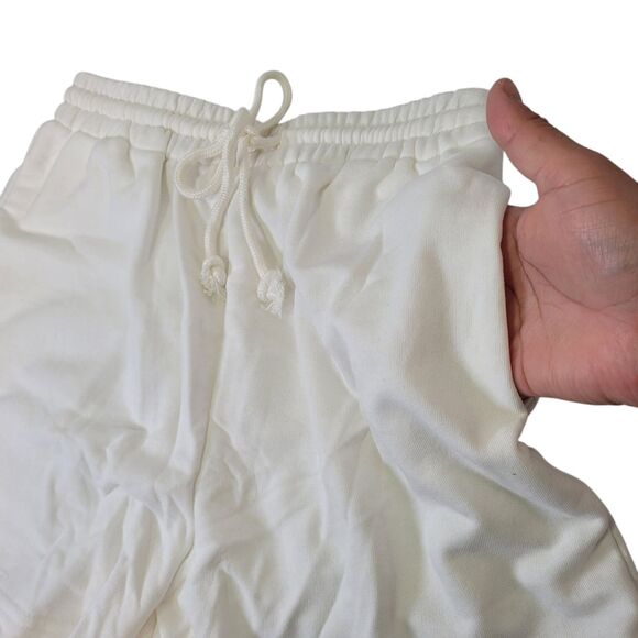 Women Drawstring High Waist Athletic Workout Track Shorts With Pockets White XS - Picture 4 of 7